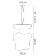 Ceiling Pendant 4 Light E27 Indoor, Matt White, Opal White