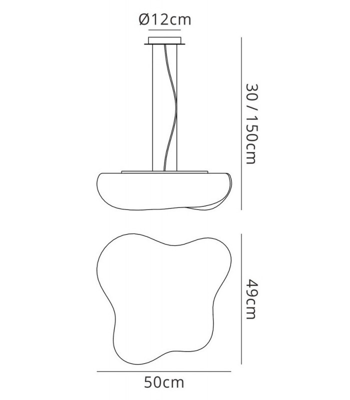 Ceiling Pendant 4 Light E27 Indoor, Matt White, Opal White
