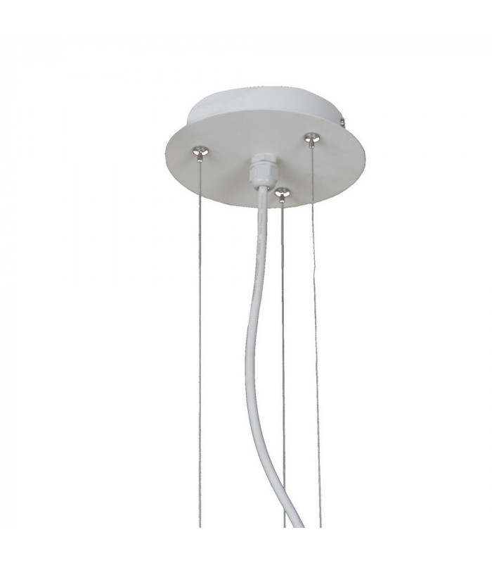 Ceiling Pendant 4 Light E27 Indoor, Matt White, Opal White