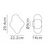 Ceiling, Wall Light 3W LED 3000K IP44, 280lm, Opal White