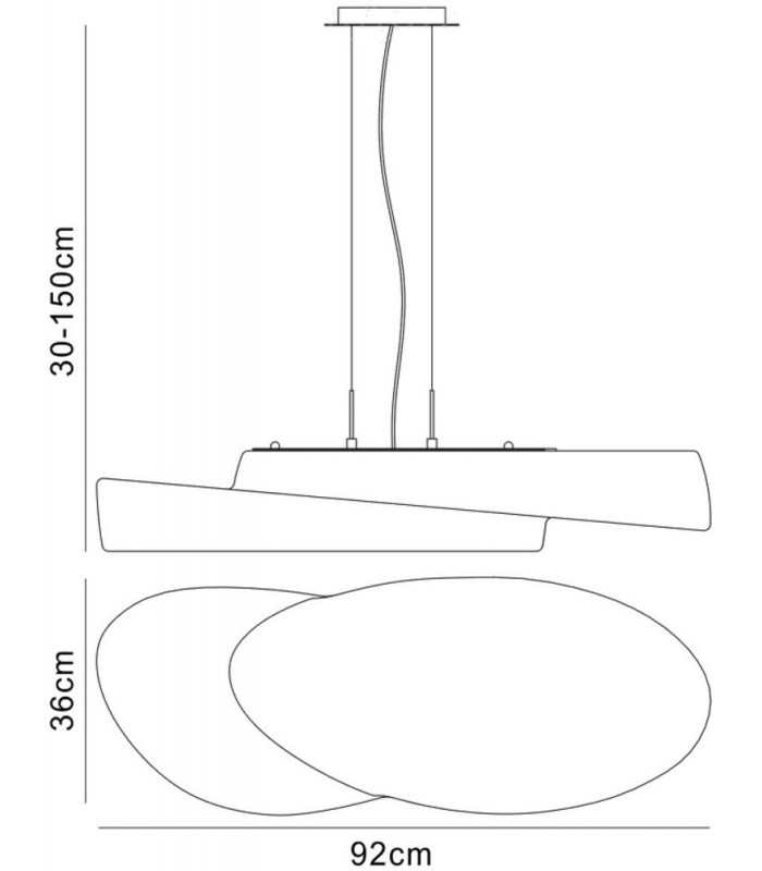 Ceiling Pendant 6 Light E27 IP44, Matt White, Opal White