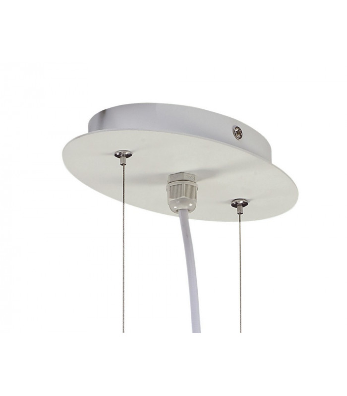 Ceiling Pendant 6 Light E27 IP44, Matt White, Opal White