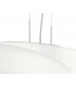 Ceiling Pendant 6 Light E27 IP44, Matt White, Opal White