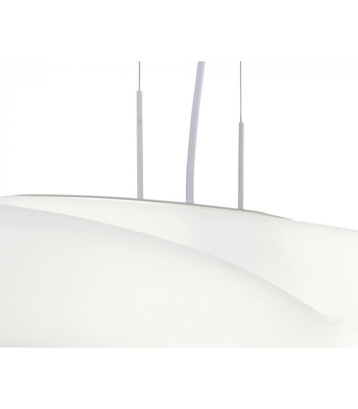 Ceiling Pendant 6 Light E27 IP44, Matt White, Opal White