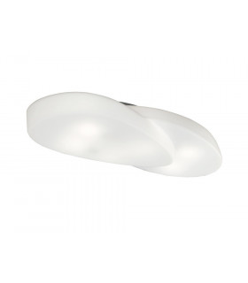Ceiling 6 Light E27 Outdoor IP44, Matt White, Opal White