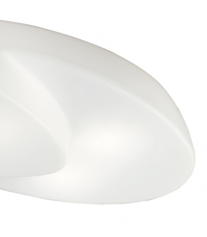 Ceiling 6 Light E27 Outdoor IP44, Matt White, Opal White