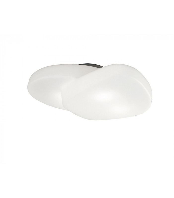 Ceiling 4 Light E27 Outdoor IP44, Matt White, Opal White