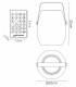 IP44 Portable 3W Speaker, 120lm, 3W LED RGBW Lamp Bluetooth Connection, Remote Control