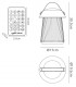 IP44 Portable 3W Speaker, 120lm, 3W LED RGBW Lamp Bluetooth Connection, Remote Control