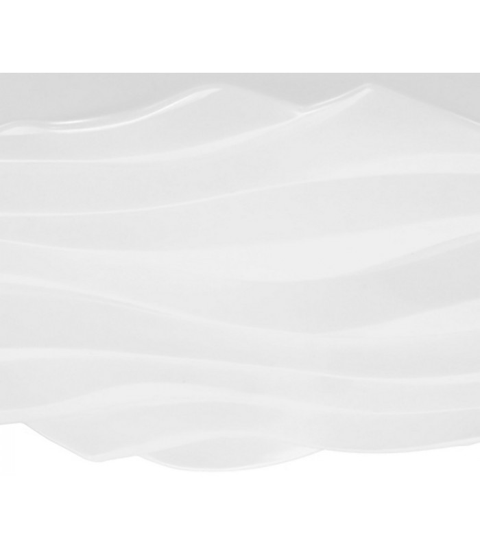Flush Ceiling Light Medium Round 36W LED IP44 3000K, 3240lm, Matt White, White Acrylic