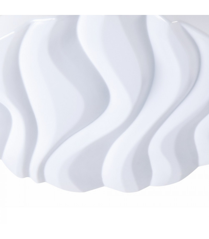 Flush Ceiling Light Medium Round 40W LED IP44, Tuneable 3000K-6500K, 3200lm, Dimmable via RF Remote Ctrl Matt White