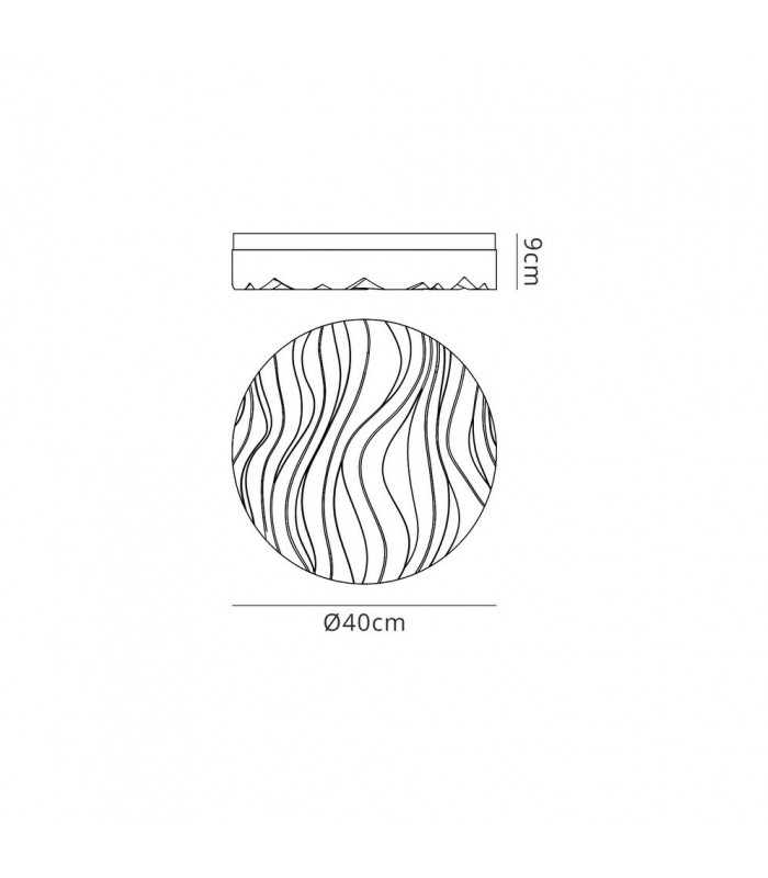 Flush Ceiling Light Small Round 24W LED IP44 3000K, 2160lm, Matt White, White Acrylic