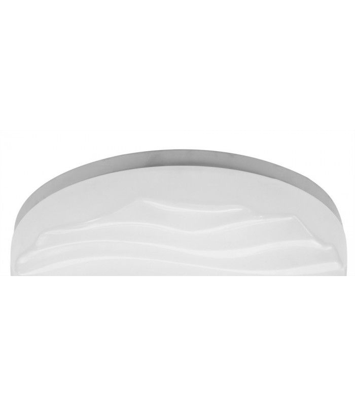 Flush Ceiling Light Small Round 24W LED IP44, Tuneable 3000K-6500K, 2160lm, Dimmable via RF Remote Ctrl Matt White