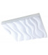 Flush Ceiling Light Large Square 60W LED IP44, Tuneable 3000K-6500K, 4500lm, Dimmable via RF Remote Ctrl Matt White