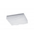 Flush Ceiling Light Small Square 24W LED IP44 3000K, 2160lm, Matt White, White Acrylic