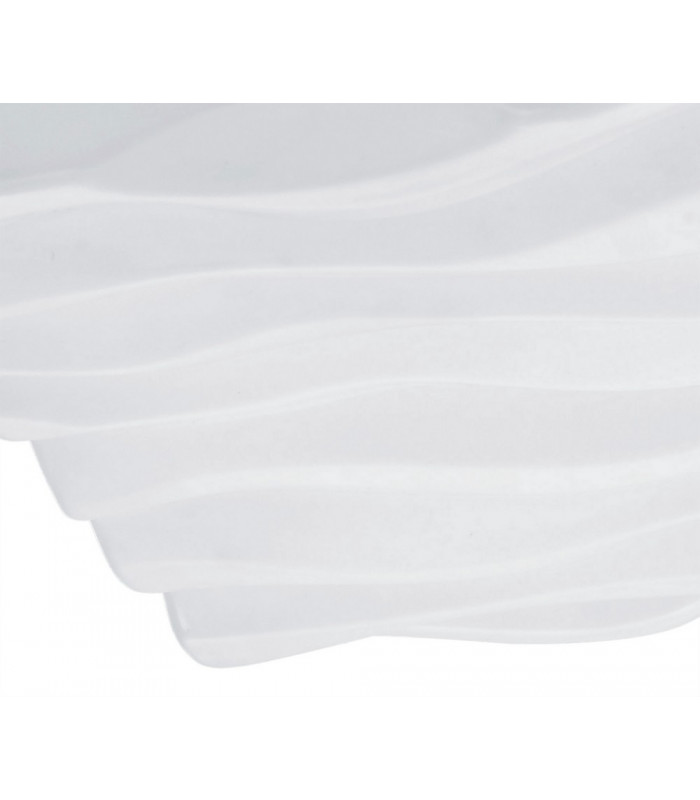Flush Ceiling Light Small Square 24W LED IP44 3000K, 2160lm, Matt White, White Acrylic