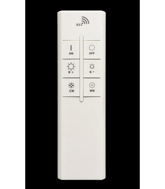Flush Ceiling Light Small Square 24W LED IP44, Tuneable 3000K-6500K, 2160lm, Dimmable via RF Remote Ctrl Matt White