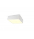 Flush Ceiling Light 45cm Square, 5 x E27 (Max 20W), White, IP44