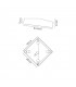 Flush Ceiling Light 45cm Square, 5 x E27 (Max 20W), White, IP44
