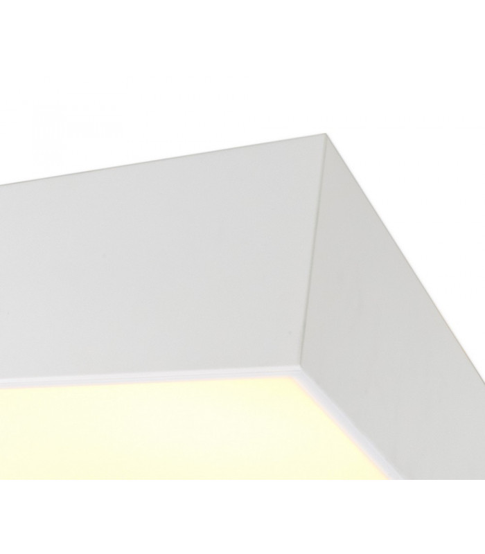 Flush Ceiling Light 45cm Square, 5 x E27 (Max 20W), White, IP44