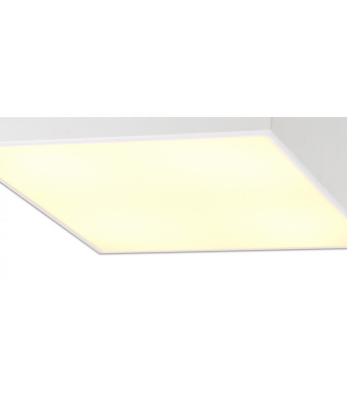 Flush Ceiling Light 45cm Square, 5 x E27 (Max 20W), White, IP44