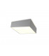 Flush Ceiling Light 45cm Square, 5 x E27 (Max 20W), Silver, IP44