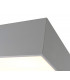 Flush Ceiling Light 45cm Square, 5 x E27 (Max 20W), Silver, IP44