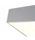 Flush Ceiling Light 45cm Square, 5 x E27 (Max 20W), Silver, IP44