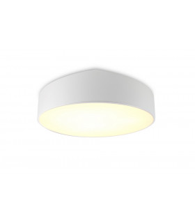 Flush Ceiling Light 70cm Round, 8 x E27 (Max 20W), White, IP44