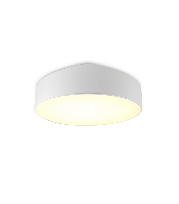 Flush Ceiling Light 70cm Round, 8 x E27 (Max 20W), White, IP44