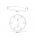 Flush Ceiling Light 70cm Round, 8 x E27 (Max 20W), White, IP44