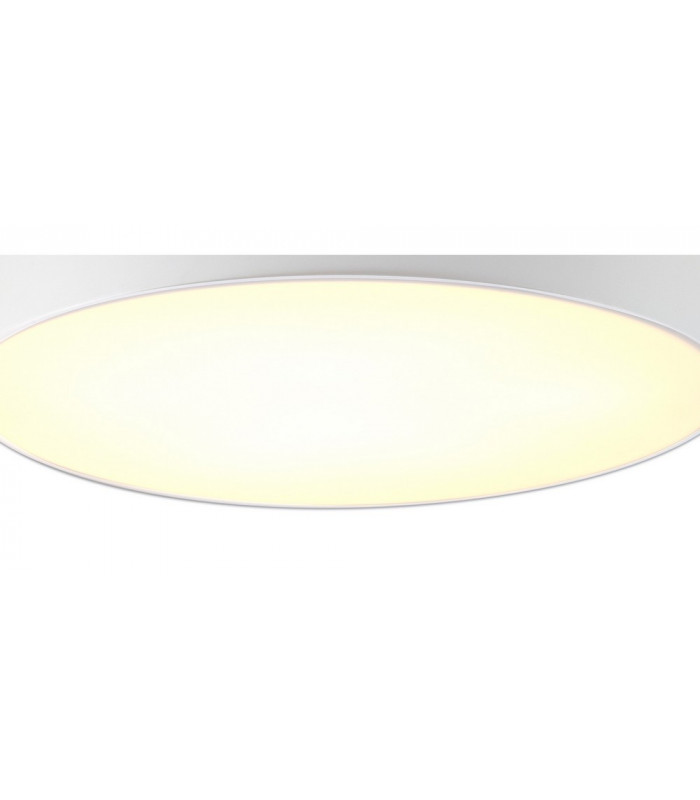 Flush Ceiling Light 70cm Round, 8 x E27 (Max 20W), White, IP44