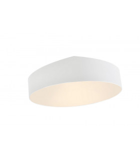 Flush Ceiling Light 60cm Round, 8 x E27 (Max 20W), White, IP44