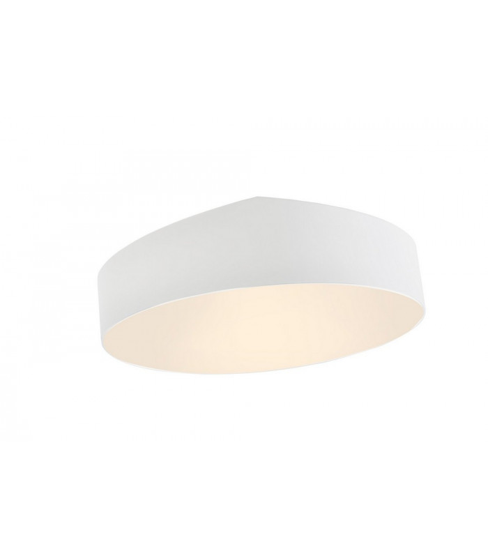 Flush Ceiling Light 60cm Round, 8 x E27 (Max 20W), White, IP44