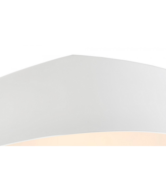 Flush Ceiling Light 60cm Round, 8 x E27 (Max 20W), White, IP44