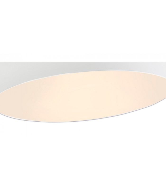 Flush Ceiling Light 60cm Round, 8 x E27 (Max 20W), White, IP44
