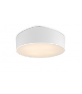 Flush Ceiling Light 50cm Round, 5 x E27 (Max 20W), White, IP44