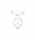 Flush Ceiling Light 50cm Round, 5 x E27 (Max 20W), White, IP44