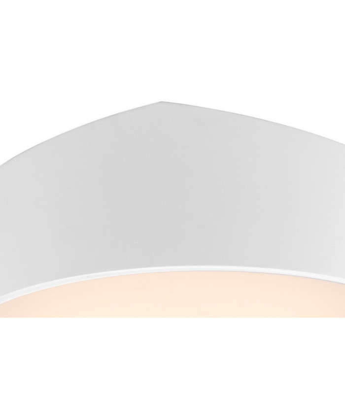 Flush Ceiling Light 50cm Round, 5 x E27 (Max 20W), White, IP44