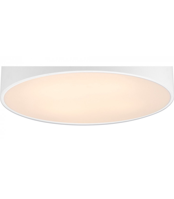 Flush Ceiling Light 50cm Round, 5 x E27 (Max 20W), White, IP44