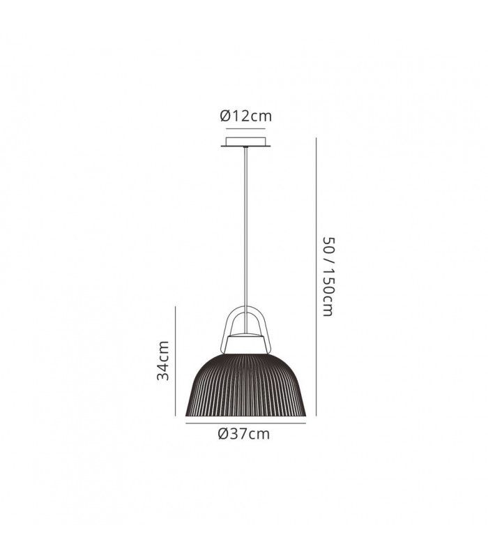 Ceiling Pendant, 1 x E27, IP65, Anthracite