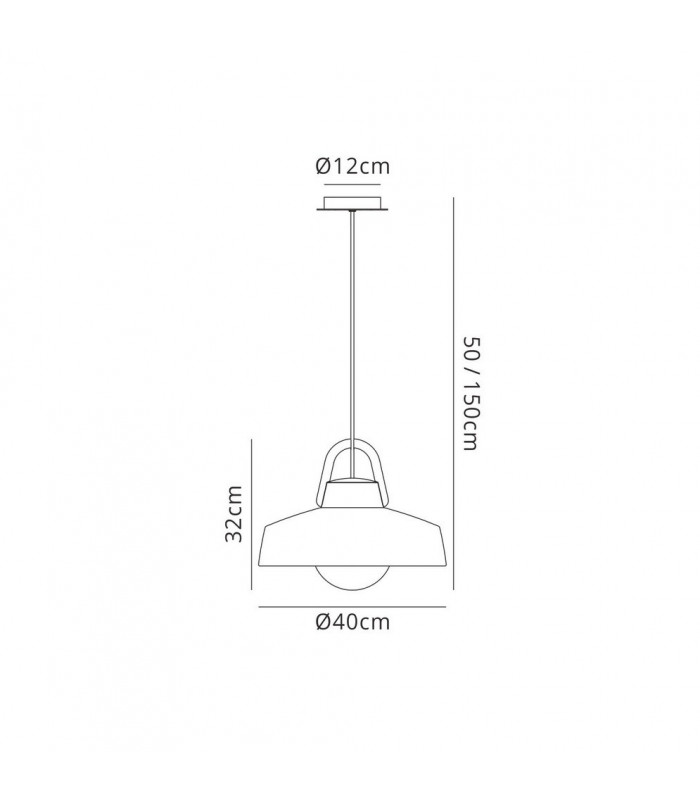 Ceiling Pendant, 1 x E27, IP65, Anthracite