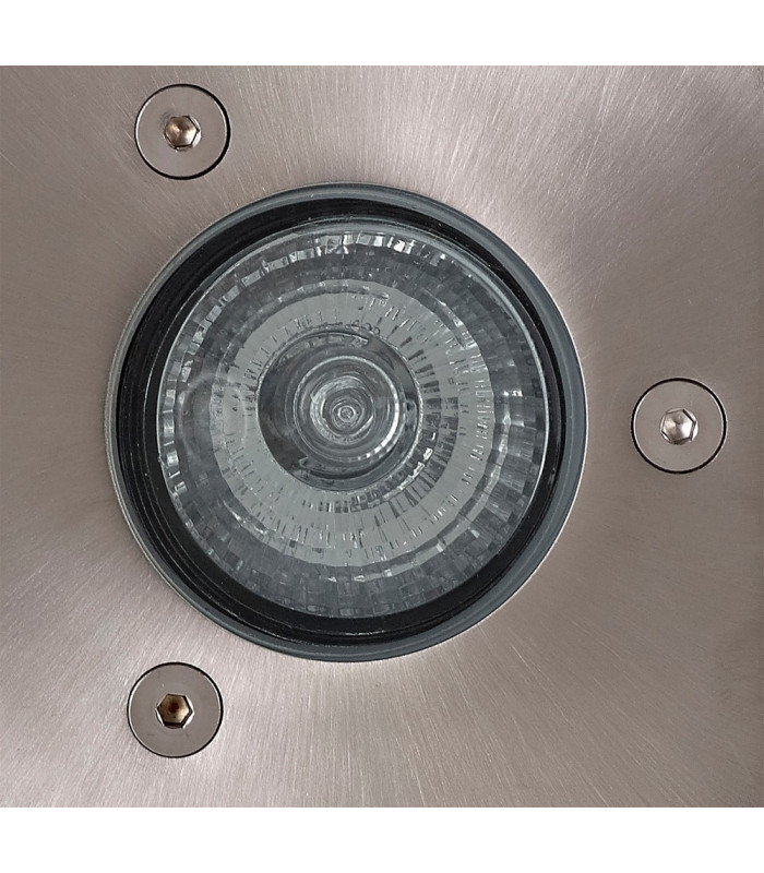 Square Inground Light, Stainless Steel 316L, GU10, IP67