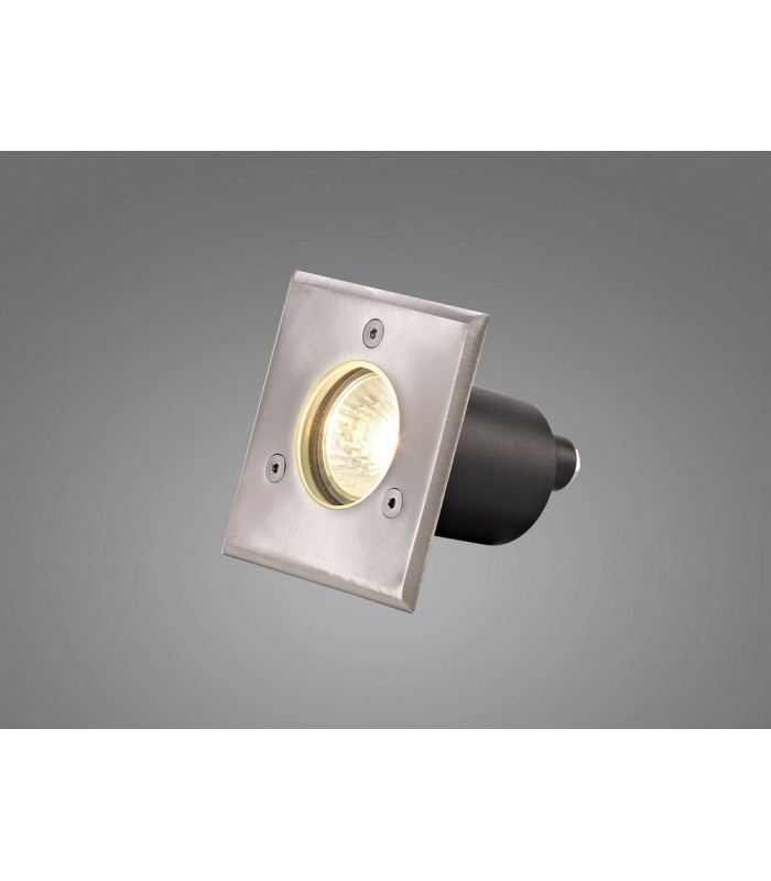 Square Inground Light, Stainless Steel 316L, GU10, IP67
