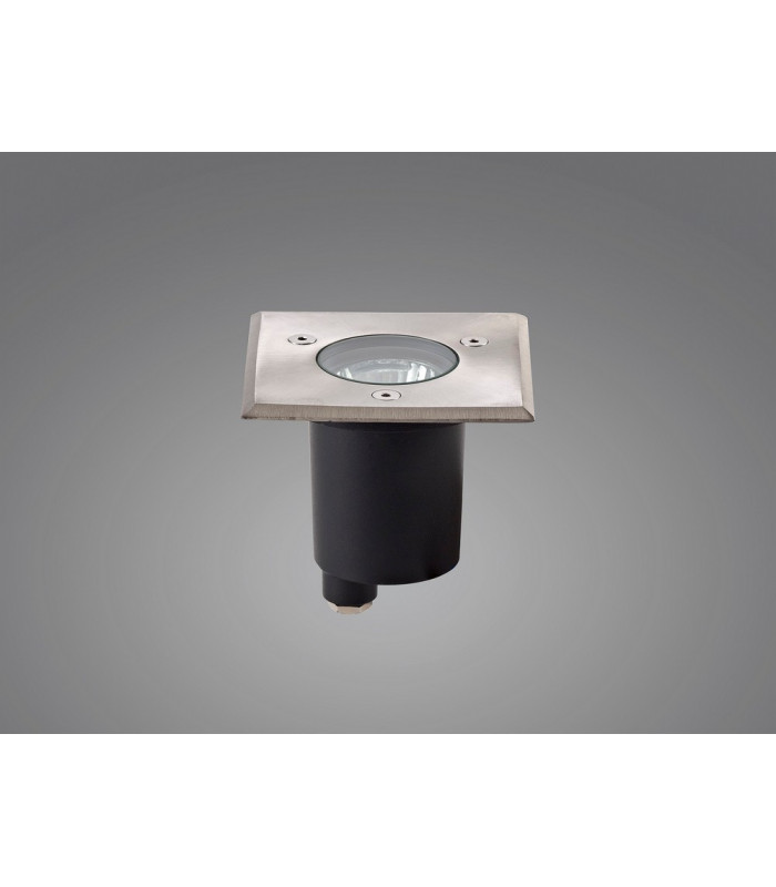 Square Inground Light, Stainless Steel 316L, GU10, IP67