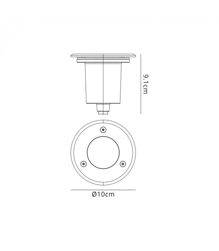 Round Inground Light, Stainless Steel 316L, GU10, IP67