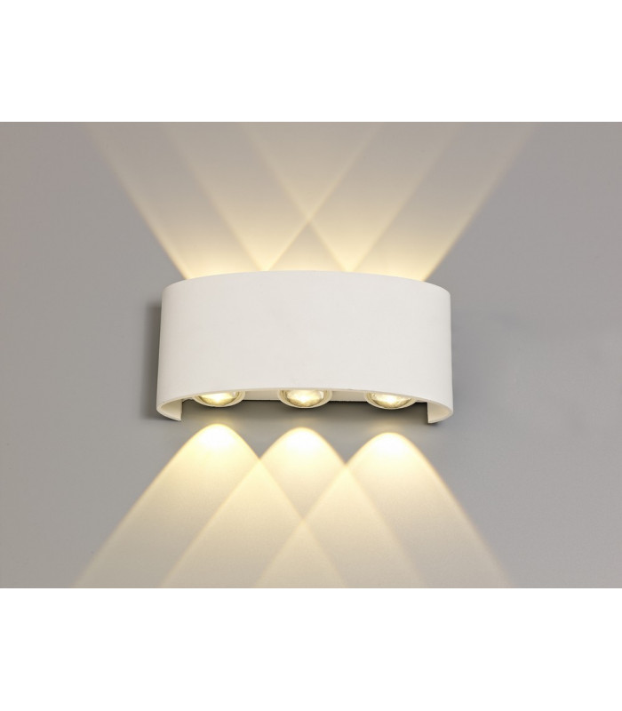 LED Up & Downward Lighting Wall Light, 6W, 3000K, Sand White, 500lm, IP54