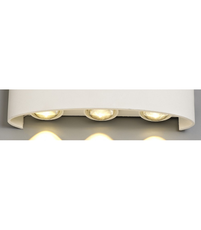 LED Up & Downward Lighting Wall Light, 6W, 3000K, Sand White, 500lm, IP54