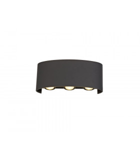 LED Up & Downward Lighting Wall Light, 6W, 3000K, Anthracite, 500lm, IP54