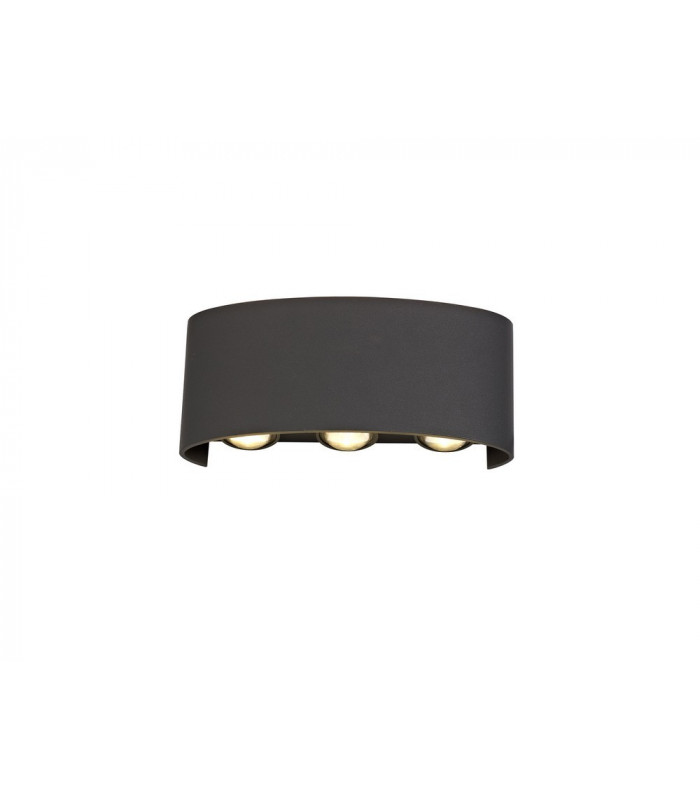 LED Up & Downward Lighting Wall Light, 6W, 3000K, Anthracite, 500lm, IP54